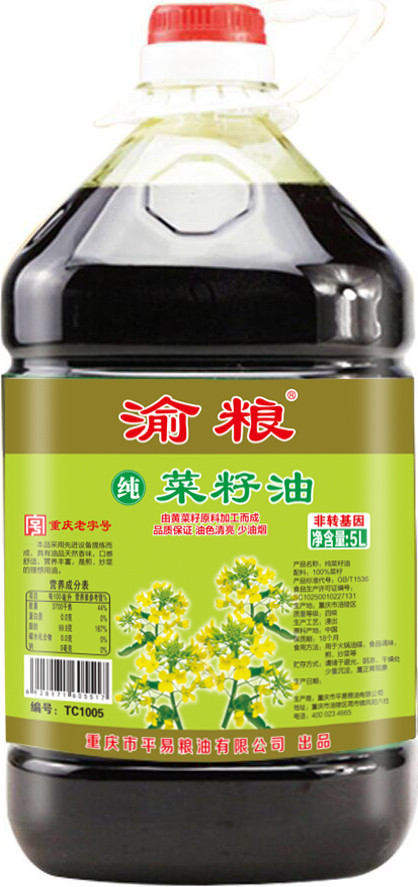 25-TC1005渝糧純菜籽油5L