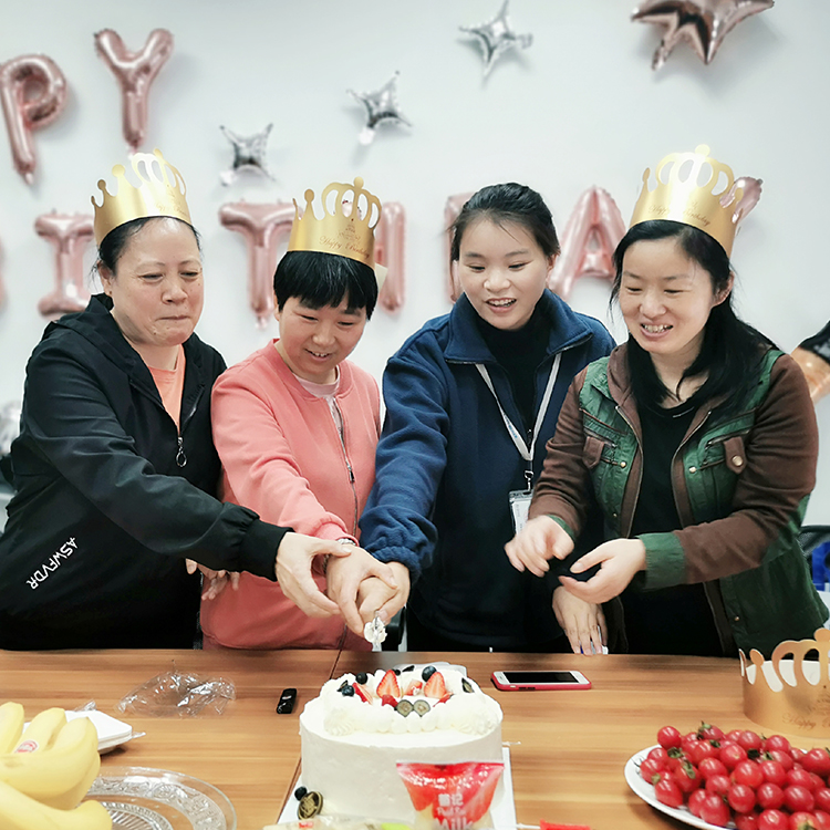 Employee birthday party in April