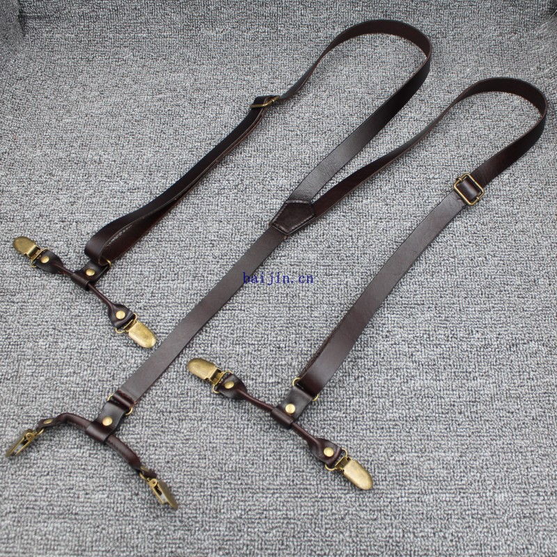 Fashion Fashion Top Grain Leather suspenders comme Grain Leather suspenders commercial western-style trousers man Fashion Fashion Top Grain Leather suspenders comme Grain Leather suspenders commercial western-style trousers man