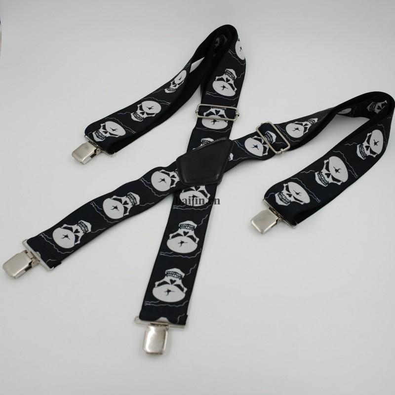 5cm X hot printing skull suspender 5cm X hot printing skull suspender
