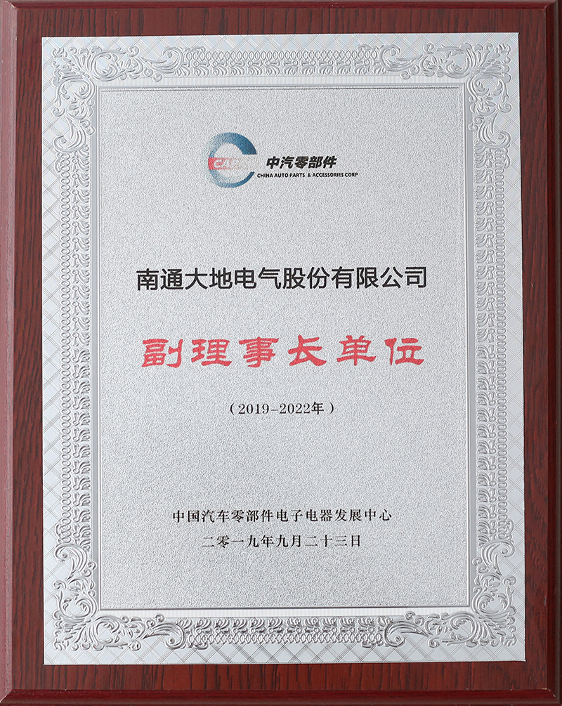 中國汽車零部件電子電器發展中心副理事長單位
