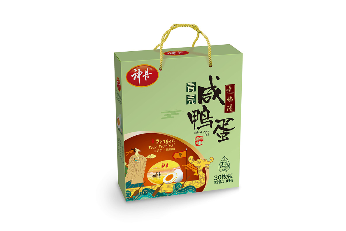 30 pieces of green shell oil yellow salted duck eggs gift box