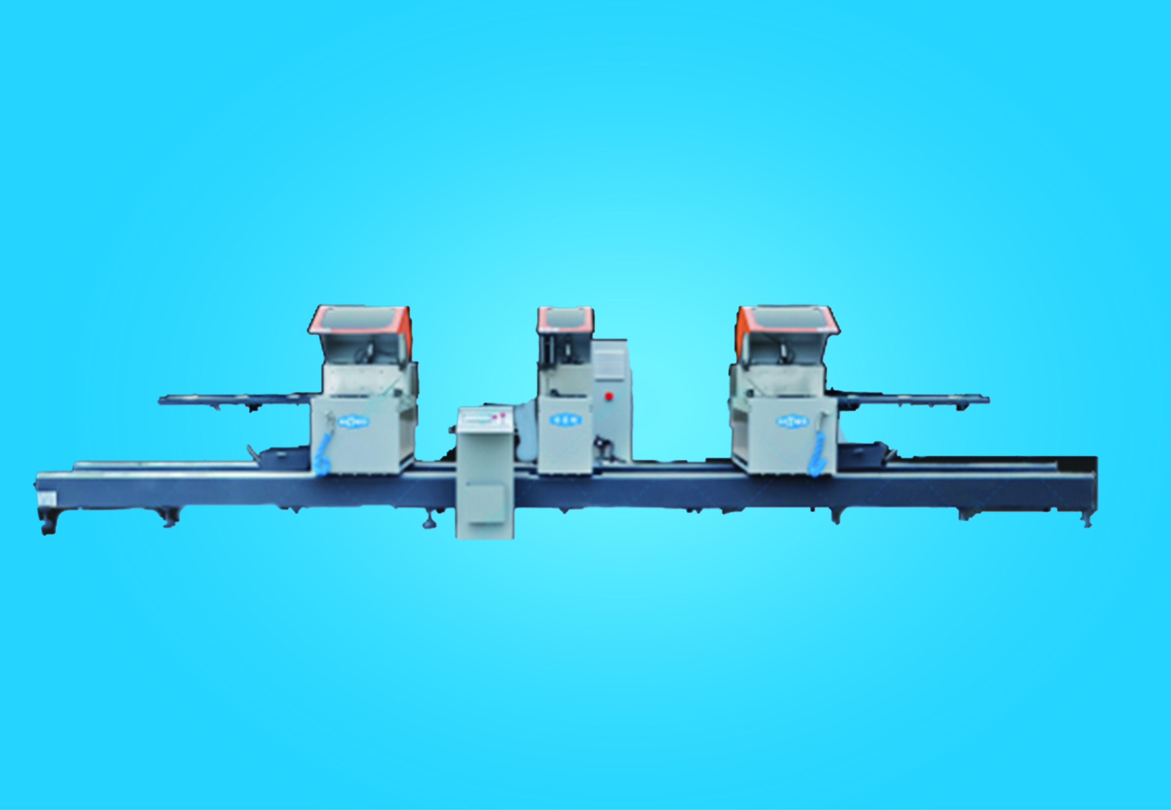 High Precision CNC Triple Head Cutting Saw In Professional 45 And 90 Degree
