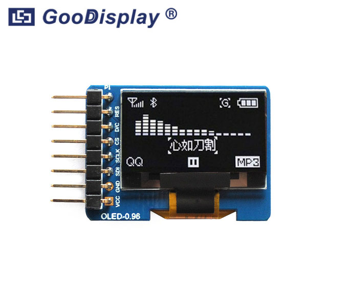 0.96 inch OLED display module with adapter board, wide temperature