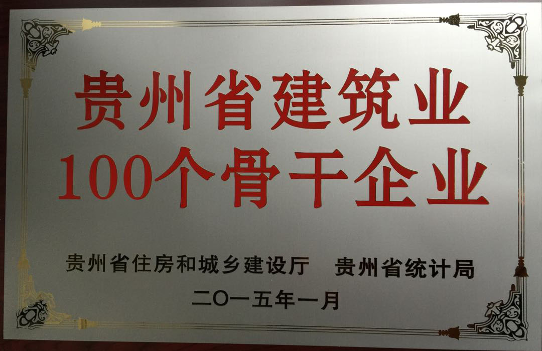 2015省建筑业100个骨干企业（省建设厅 省统计局）