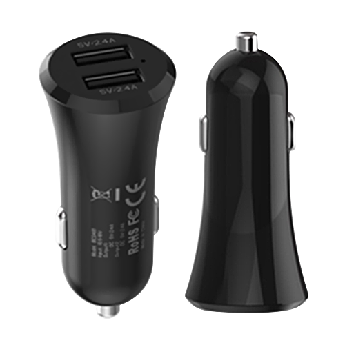 24W Dual-Port Car Charger Fast Charging (4.8 Amp)