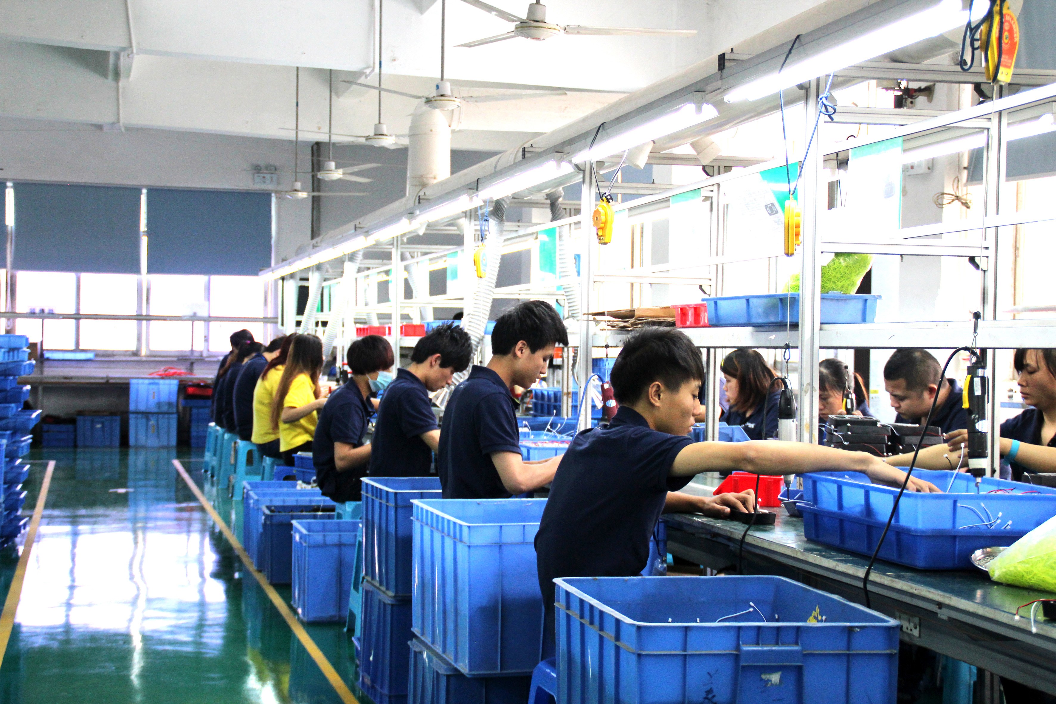 Assembly line 5 of electronic workshop on the third floor