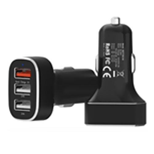 36W Triple-Port Car Charger Quick Charge 3.0 (7.2Amp)