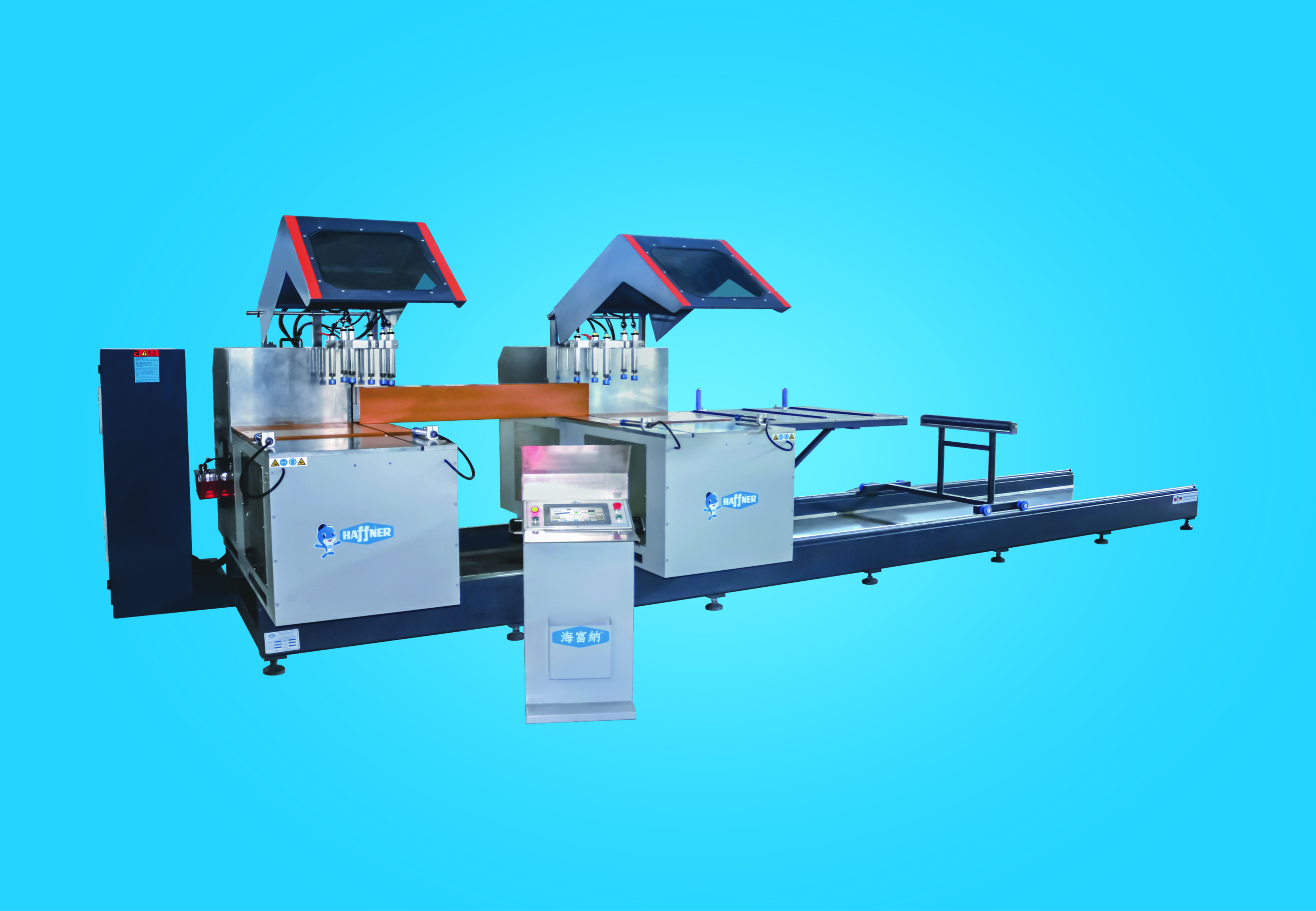 High Precision CNC Double Miter Saw In Professional 90 Degree Process